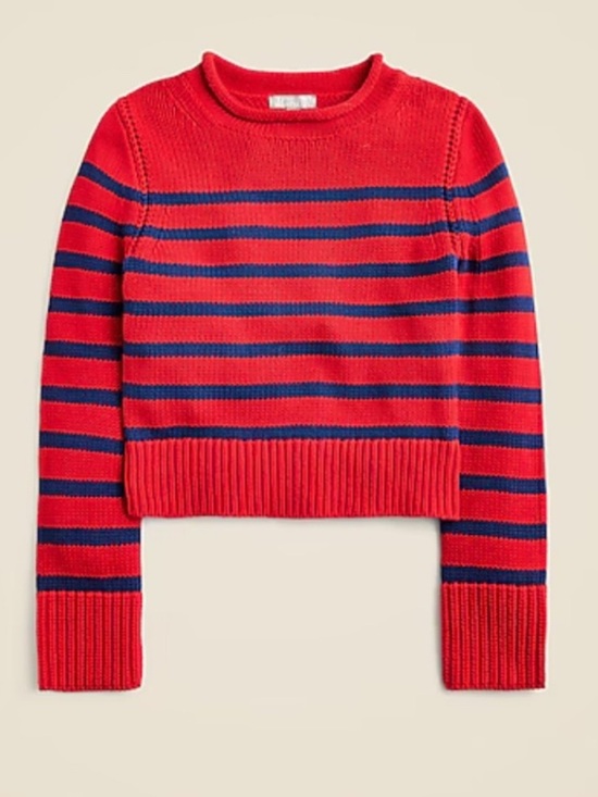 J. Crew Sweaters - NWT J.Crew Heritage Cotton Rollneck Sweater in Red and Blue Stripe